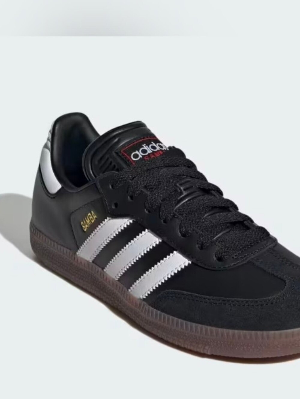 Adidas Samba J Black Casual Sneaker Youth Size 6 Unisex Leather Shoes Nib